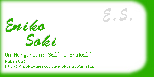 eniko soki business card